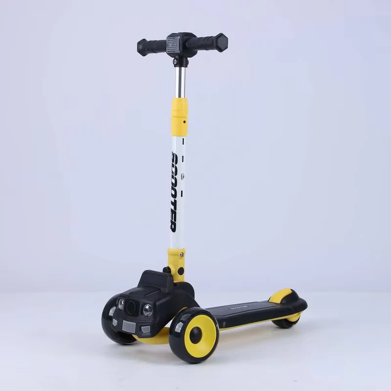 Modern Foldable Lightweight Kids Scooter with PU Wheels Height Adjustable Rear Foot Brake For 3 12 Years Old