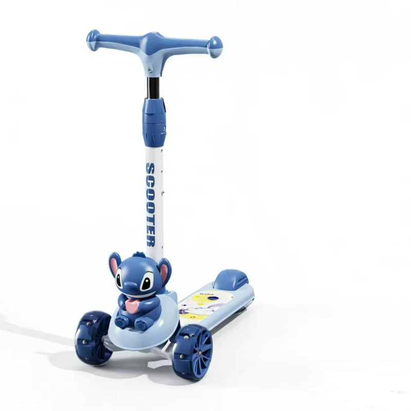 Modern Plastic Kids Scooter with Foldable Design 3 Wheel Seat 100kg Load Capacity Balance Kick Scooter for Outdoor Use