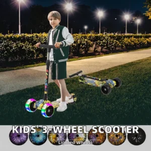 Modern Three-wheeled Outdoor Child Toy Scooter Foldable Lightweight Steel Plastic Adjustable Handlebar Seat 3 12 Years