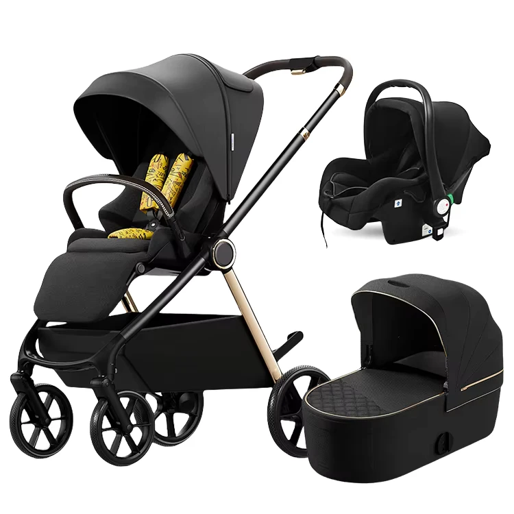 Modern Travel System Baby Stroller with Aluminum Alloy Frame Foldable for 0 3 Years Old