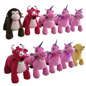 Motorised Plush Electric Ride On Animal Ride for Amusement Park