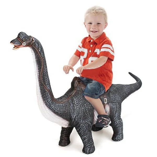 Mountable Soft Rubber Riding Man carrying Animal Toy Kids Big Size Ride on Dinosaur With Roaring Sound and Light