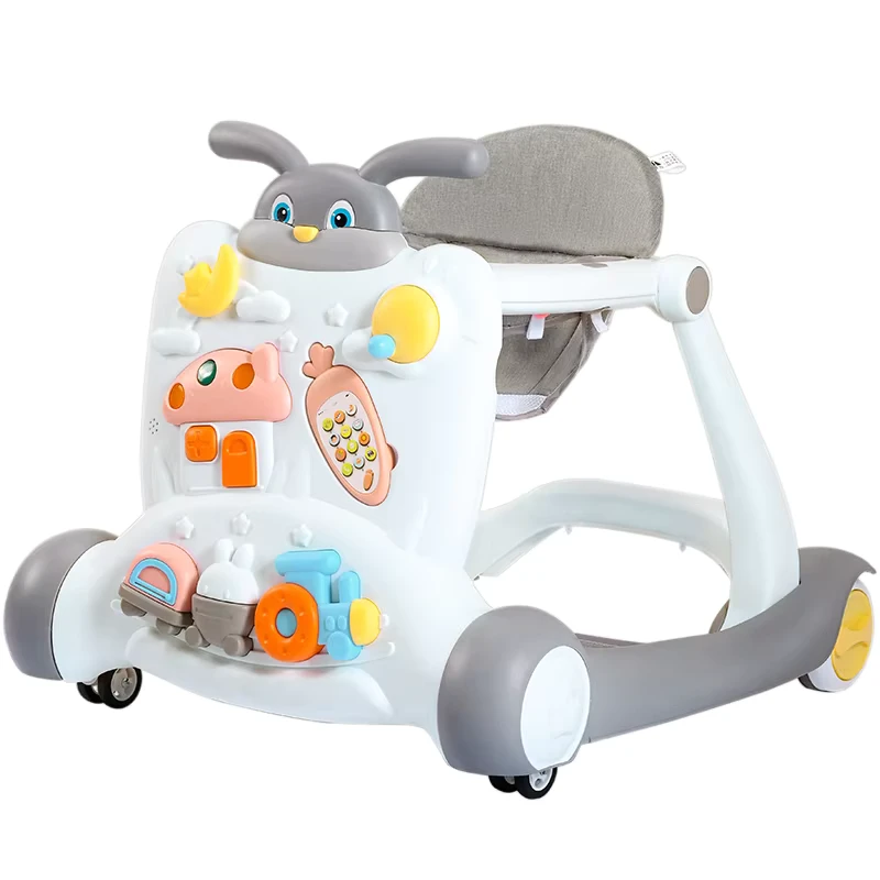 Multi-Function Anti-O-Shaped Leg Infant and Child Stroller Baby Walker & Rollover Toy Car with Plastic Frame