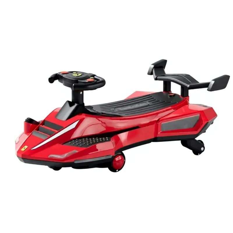 Multi Function Music Player Glowing Flash Wheels Smooth Driving Speed Adjustable Children Toy Electric Swing Car