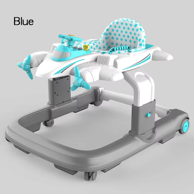 Multi Function Safe Foldable Baby Walker Sit To Stand Learning Walker Kids Push Baby Walker with Wheels and Seat