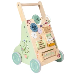 Multi Function Wooden Baby Walker Children’s Early Education Push Pull Toy for Motor Skills Development Baby Walkers
