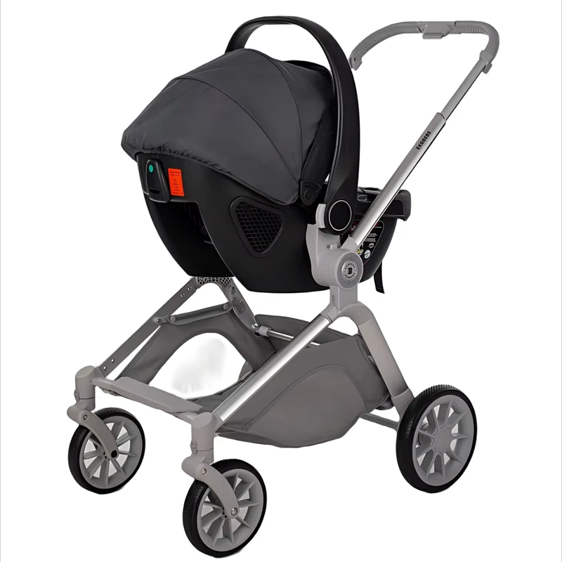 Multi Functional 3 in 1 Baby Stroller Black and Customized Colors Convenient Portable Outdoor Use