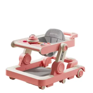 Multi Functional Anti Oleg Anti Roll Learning Baby Walker Music Plastic Frame Foldable 15kg Load Capacity for 0 3 Years Old