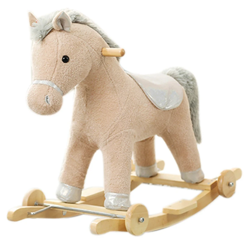 Multi Functional Children's Riding Toy 2 in 1 Rose Gold Animal Rocking Horse for Children