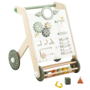 Multi Functional Wooden Push Pull Kids Learning Walker Activity Toys for Baby’s Motor Creativity Development Set Package