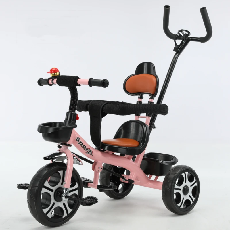 Multi-functional Children's Tricycle with Push Handles Baby Walkers Can Be Pushed by Hand