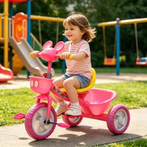 Multi-functional Toddler Baby Tricycle 3 Wheels Kids Trike Tricycle With Music and Light for Kids 1-6 Years