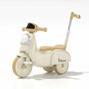Multicolor Plastic Foam Wheel Three Wheeled Trolley Tricycle Scooter for Kids 1 6 Years with Push Handle