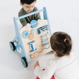 Multifunction Baby Walker 3-6 Month Old Wooden Baby Push Walker Standing Assistant Boy for Baby
