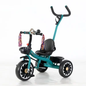 Multifunctional 3-Wheel Trike for Toddlers Kid Plastic Hand Push Tricycle with Music Light for Ages 2 to 4 Years