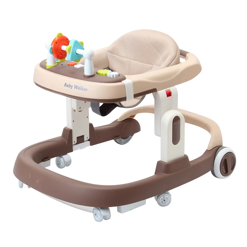 Multifunctional 3 in 1 Foldable Musical Cartoon Learning Walking New Push Baby Walker for Kids Toddlers