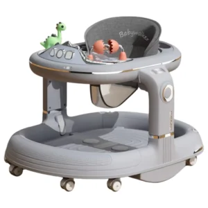 Multifunctional 4 in 1 Folding Baby Push Walker Wheels Seat Kids Learning Walkers Stand To Sit Baby Walkers Plastic Frame