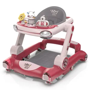 Multifunctional 6 18 Months Baby Walker Plastic Foldable U Shaped Anti Tip Walking Aid Prevents O Shaped Legs 10KG Capacity