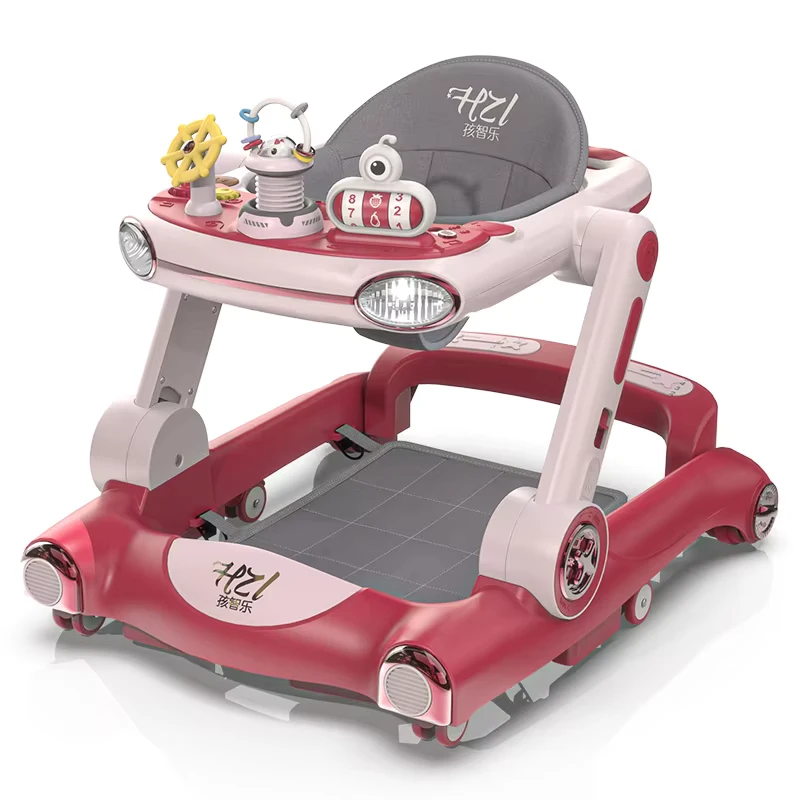 Multifunctional 6 18 Months Baby Walker Plastic Foldable U Shaped Anti Tip Walking Aid Prevents O Shaped Legs 10KG Capacity