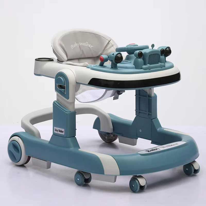 Multifunctional Anti Rollover Foldable Plastic Baby Walker 20KG Capacity for 6 Months 3 Years Kids Boys Girls Light Learning