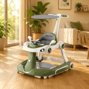 Multifunctional Baby Walker 3 in 1 Learning Baby Girl Walker Sit to Stand Early Education Walker Kids with Wheels and Seat