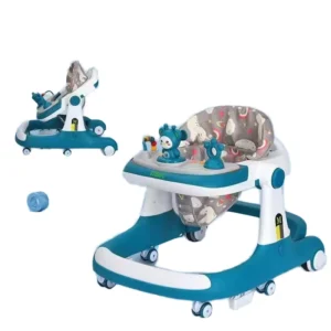 Multifunctional Baby Walker 6 Wheel Plastic Frame Foldable Design Eco friendly Material for Learning Sitting Stylish Walking