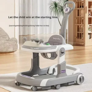Multifunctional Baby Walker Bag Plastic Frame 6-18 Months Learning Walk Can Sit Can Be Pushed Foldable Anti-Rollover