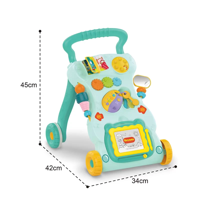 Multifunctional Baby Walker Sit To Stand Learning Walker Kids Baby Music Push Trolley Walker for Babies