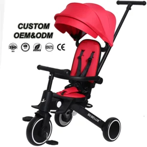 Multifunctional Foldable 8 in 1 Baby Tricycle 3 Wheels Bike EU Standard Eco friendly Kids Tricycle for Baby