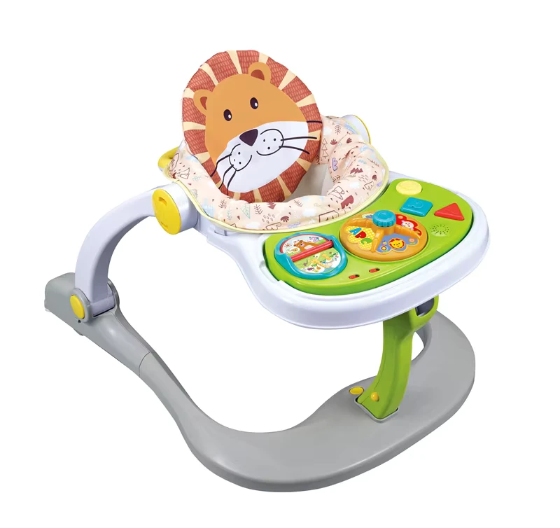 Multifunctional Folding Baby Walker for Kids Sit to Stand Learning with Music Plastic Frame Baby Product
