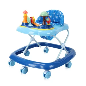 Multifunctional Height Adjustable Plastic Cartoon Musical Baby Walker with Wheels