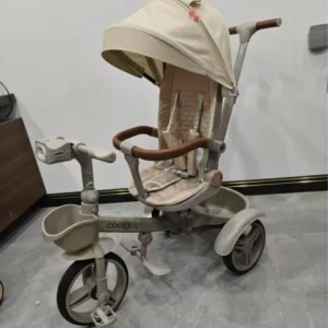 Multifunctional Kid Tricycle Rotating Reclining Seat Foldable Handlebars with Music & Light