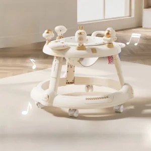 Multifunctional Newborn Walker for Baby Folding Plastic Music Push Baby Walker 4 in 1 with Wheels and Seat