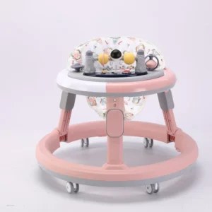 Multifunctional U Shaped Baby Walker for Girls and Boys Anti O Leg & Anti Rollover with 4 Wheels Can Sit and Push