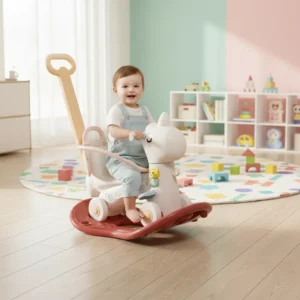 Multifunctional Unisex Factory Custom Children Toy Ages 1-3 Indoor Ride Toys Animals Plastic Rocking Horse