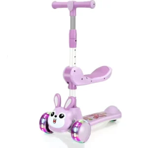 Multiple Colors Kids Scooter Luminous LED PU 3 Wheels Toddler Children’s Kick Scooter for Girls and Boys