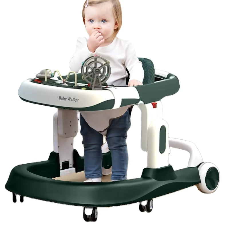 Music Sounds Lights Discovery Baby Walker with Activity Tray Large Snack and Play Area Adjustable Heights