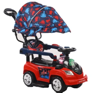 Music Walker Kids 3 in 1 Outdoor Push Car Toddler Ride on Wagon Play Toy Stroller kids Foot to Floor Sliding Car with Push bar