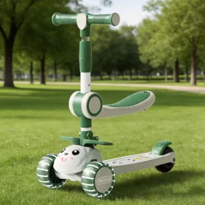 Musical 2 in 1 Scooter for 3-8 Year Old Girls Factory Direct 3 Wheel Kick & Push Height Adjustable Seat Perfect Birthday Gift