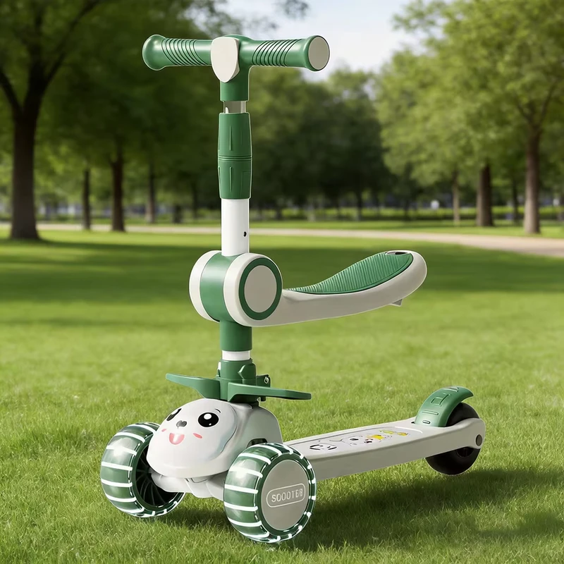 Musical 2 in 1 Scooter for 3-8 Year Old Girls Factory Direct 3 Wheel Kick & Push Height Adjustable Seat Perfect Birthday Gift