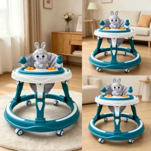 Musical Plastic Cartoon Baby Walker Educational Baby Walker with Light and Music