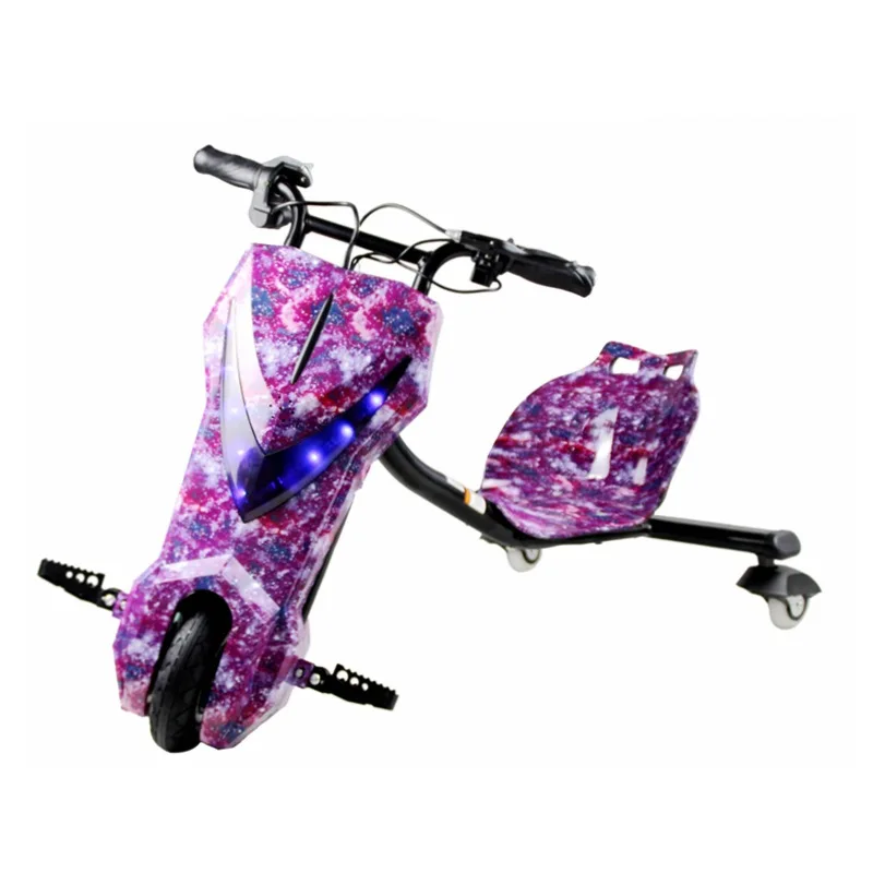 Muti Pattern Child 36v 250 Watt Electric Drift Trike Scooter Drift Tricycle 3 Wheels Electric Drift Trike for Kids
