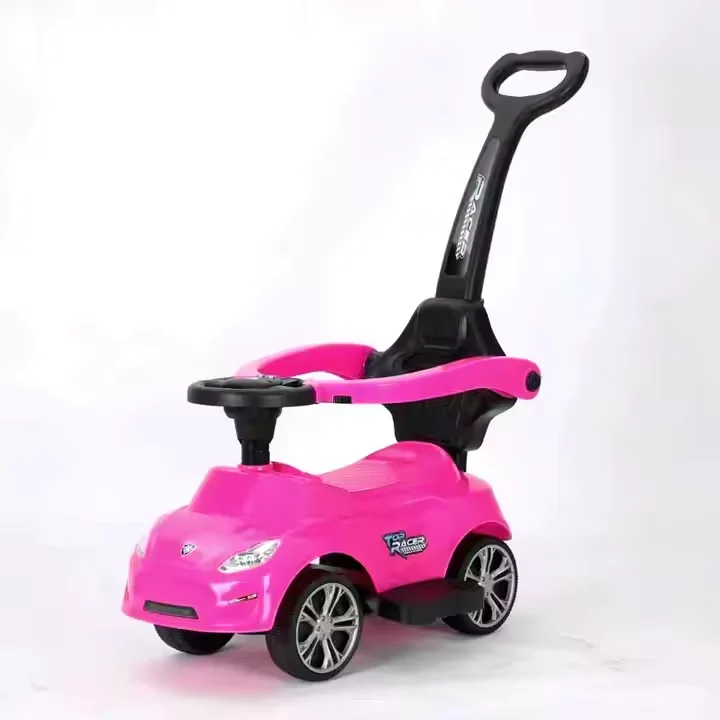New 3 in 1 Anti Fall Plastic Toy Car for Children Aged 1 to 3 Years Old Multi functional Baby Four Wheel Rider with Push Bar