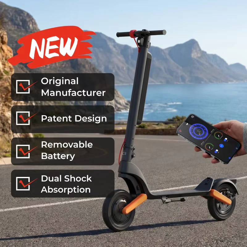 New 350W Fast Electric Scooter Full Suspension Trotinette Electrique Fold EScooter X21 for Adults Kick E Scooter
