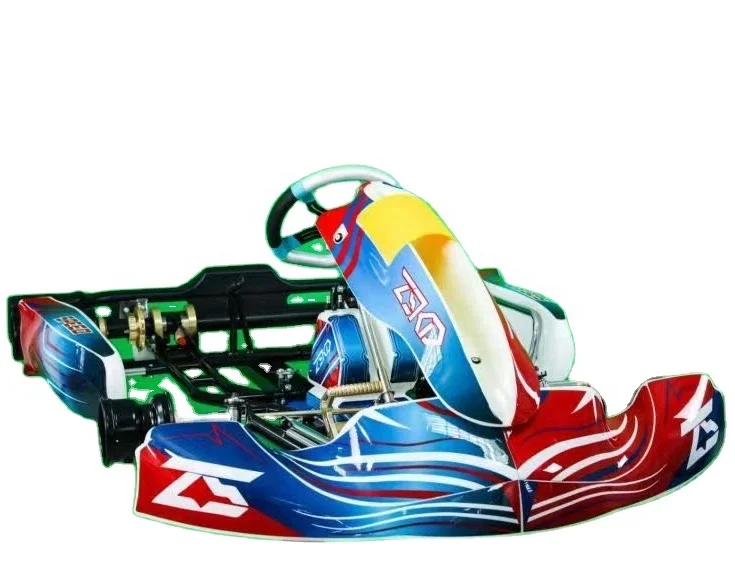 New 4 Wheel Steel Racing Go Kart Frame Chassis with Hydraulic Disc Brake and Magnesium Alloy Wheels KF2 Model