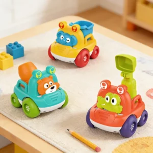 New Arrival Baby Push Car Set PP Plastic Toddler Animal Engineering Vehicle Educational Car Toy for Kid 1 Year Old Boy Gift