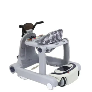 New Arrival Multifunctional 4 in 1 Baby Learning Walker Music Enabled Plastic Frame with Wheels and Seat