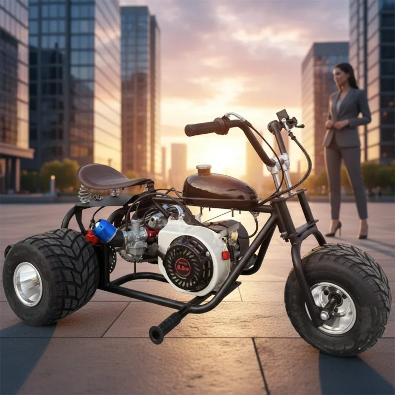 New Arrival in Stock 212cc 4 Stroke 5 Inch Tires Mini Tricycle Go Kart Top Speed 60km H for Children Adults Outdoor Park Go Kart