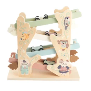 New Baby Kids Early Educational Continuous Sliding Track Wooden Classic Jungle Ramp Racer Car Toy Vehicle For Children