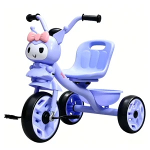 New Baby Tricycle with Music and Child Seat Single Speed Stainless Steel 3 Wheels Training Wheels for 2 3 Years Old Kids